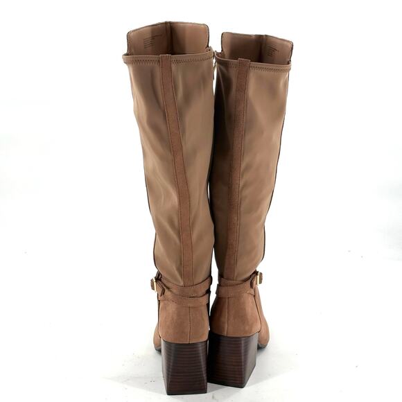 Blondo Twyla Tall Suede Boots 7.5 Tan Beige NWT Waterproof  Knee High Riding - Picture 7 of 8